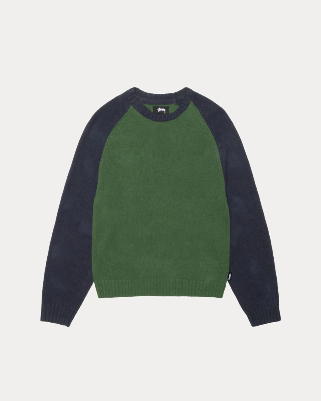 COLORBLOCKED RAGLAN KNIT CREW